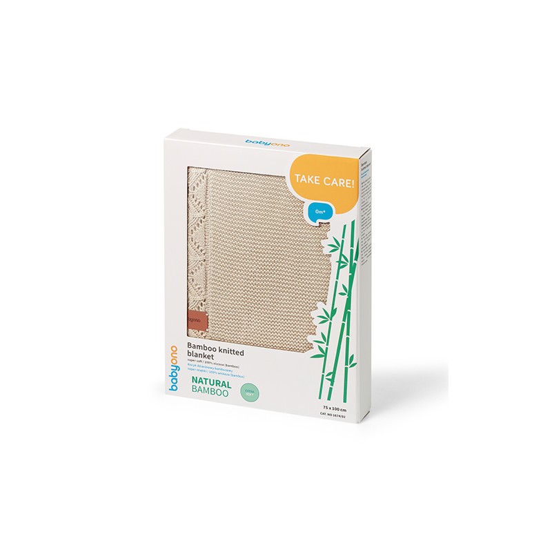 B.O.1674/02 Kocyk bambusowy jasny beż