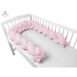 KIECZMERSKI Ochraniacz - warkocz bawełna 100% dł.240 cm pudrowy róż