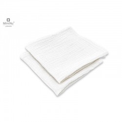 KIECZMERSKI Pieluszka 30x30 cm MUŚLIN BAWEŁNIANY bawełna 100% śmietanka 2-pak