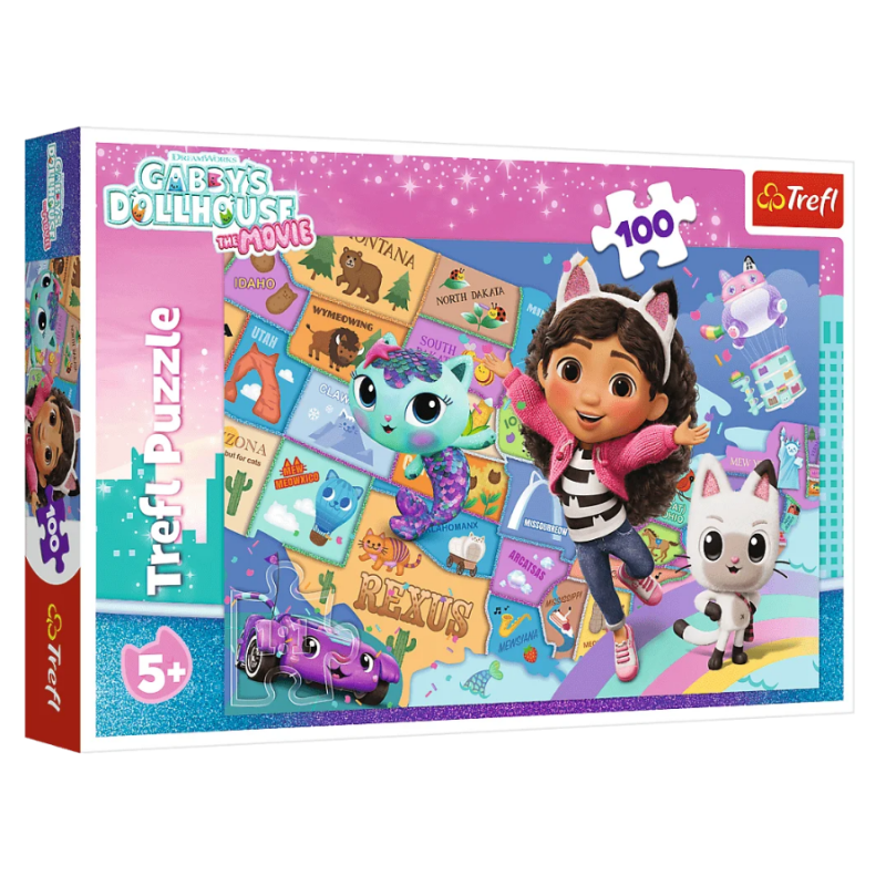 TREFL 16515 Puzzle 100 Przyjaźń w kocim domku