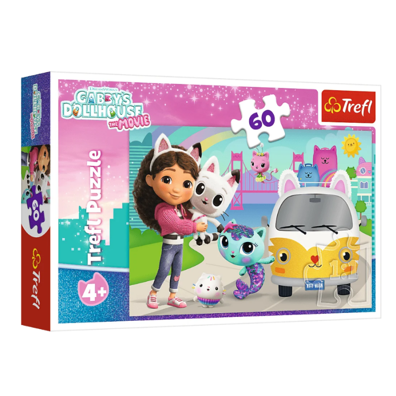 TREFL 17415 Puzzle 60 Gabby i kocie przygody