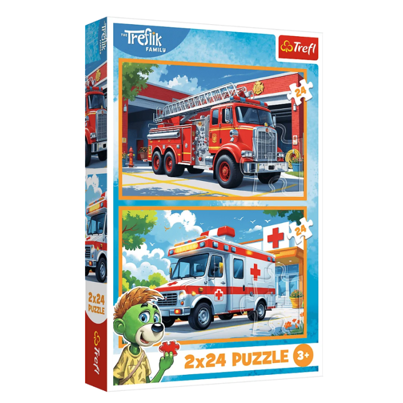 TREFL 34447 Puzzle 2x24 W krainie radości