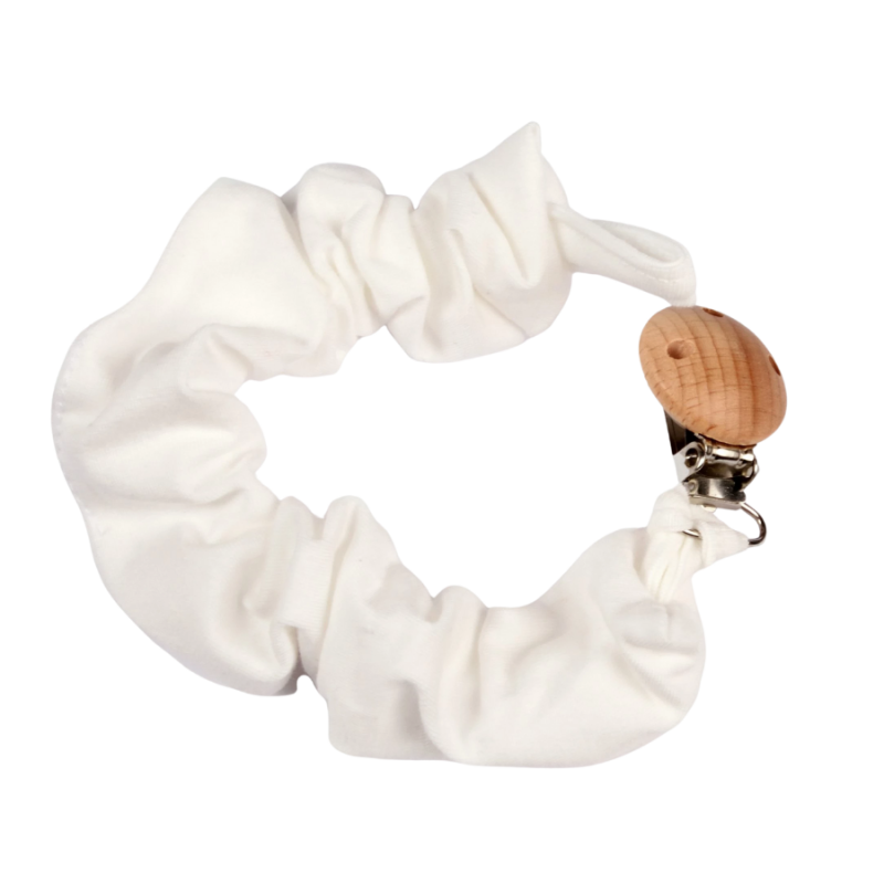 BABY 01757 Zawieszka do smoczka ecru bawełna