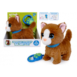 ARTYK 185588 Kot chodzący na smyczy brązowy