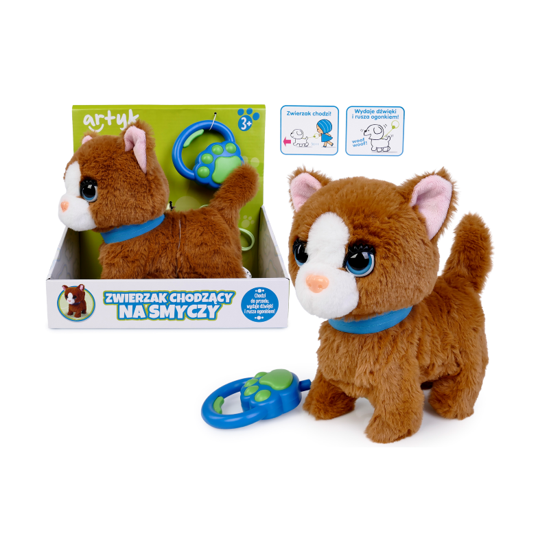 ARTYK 185588 Kot chodzący na smyczy brązowy