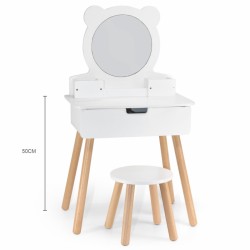 VIGA Z0006 Duża toaletka Drewniana biała + jednorożec