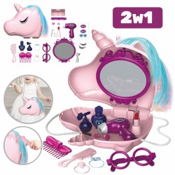 VIGA Z0006 Duża toaletka Drewniana biała + jednorożec