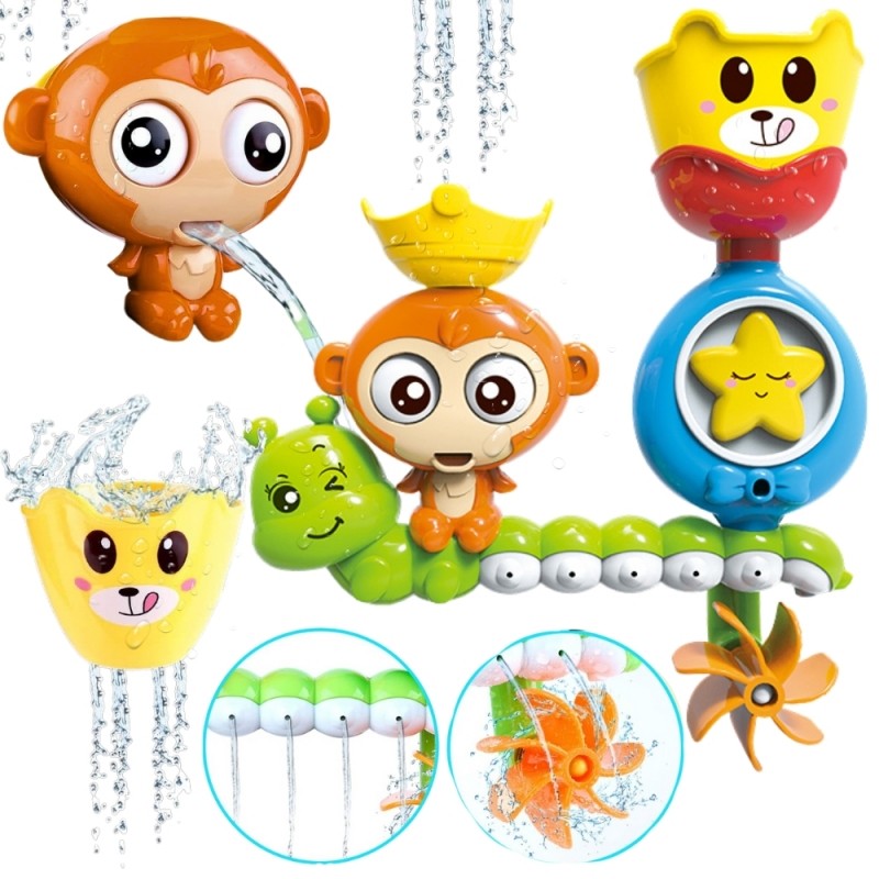 WOOPI E46699 Zabawka Wodna do kąpieli Małpka + kubek