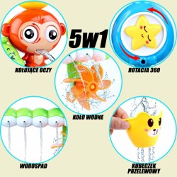 WOOPI E46699 Zabawka Wodna do kąpieli Małpka + kubek