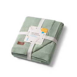 B.O.1671/04 Kocyk bawełniany z flanelowym podszyciem szałwiowy