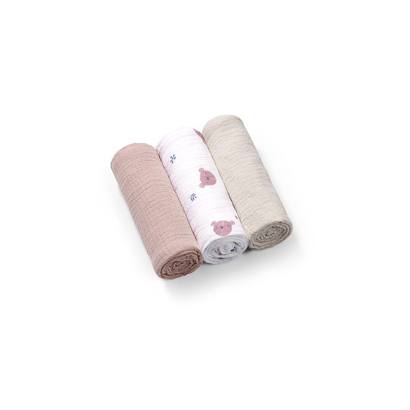 B.O.828/03 Pieluszki muślinowe marszczone szare