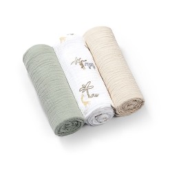 B.O.828/04 Pieluszki muślinowe marszczone zielone