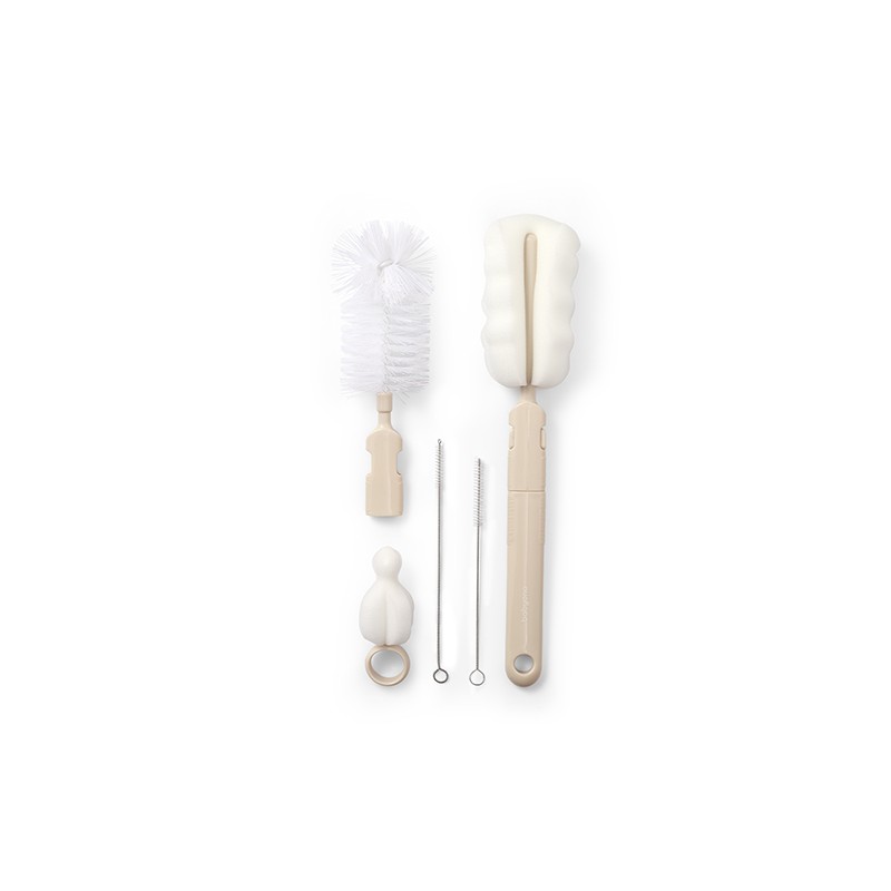 B.O.735/04 Szczoteczki do butelki i smoczków z wymiennąrączką beżowe