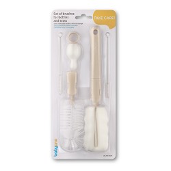B.O.735/04 Szczoteczki do butelki i smoczków z wymiennąrączką beżowe