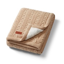 B.O.1657 Kocyk bawełniany z ociepleniem beżowy