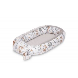 KOKON VELVET 80x45 BIAŁY LEŚNA PRZYGODA + PODUSZKA