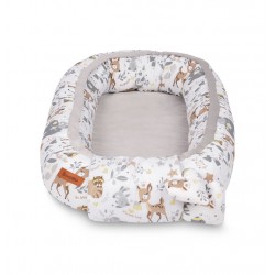 KOKON VELVET 80x45 BIAŁY LEŚNA PRZYGODA + PODUSZKA