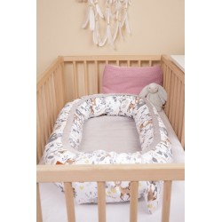 KOKON VELVET 80x45 BIAŁY LEŚNA PRZYGODA + PODUSZKA