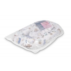 KOKON VELVET 80x45 SPACER NIEBIESKI + PODUSZKA