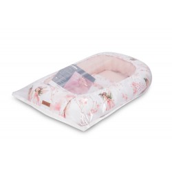 KOKON MUŚLIN WRÓŻKI RÓŻOWY 80x45 + PODUSZKA