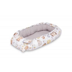 KOKON MUŚLIN ZODIAK SZARY 80x45 + PODUSZKA