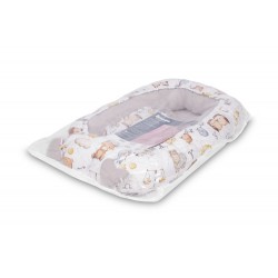 KOKON MUŚLIN ZODIAK SZARY 80x45 + PODUSZKA