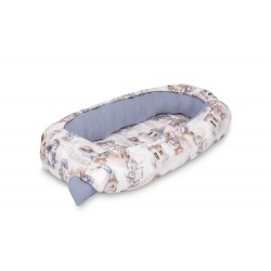 KOKON MUŚLIN SMOKI JEANS 80x45 + PODUSZKA