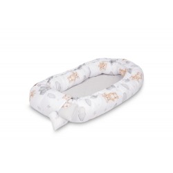 KOKON MUŚLIN TEDDY SZARY 80x45 + PODUSZKA