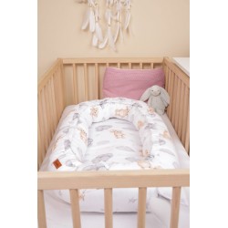 KOKON MUŚLIN TEDDY SZARY 80x45 + PODUSZKA