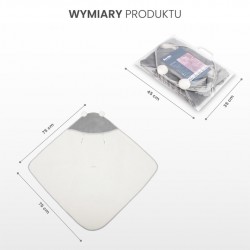 OTULACZ DO FOTELIKA PLUSZ 75X75 BEŻOWY