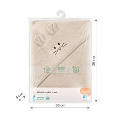 1553/05 OKRYCIE KĄPIELOWE  BAMBUSOWE 100 X 100 JASNY BEŻ