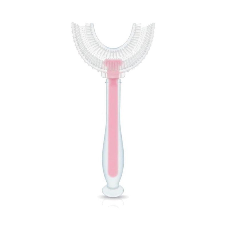 2322 SZCZOTECZKA SILIKONOWA "U" DO ZĘBÓW RÓŻOWA BL232