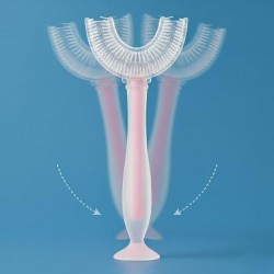 2322 SZCZOTECZKA SILIKONOWA "U" DO ZĘBÓW RÓŻOWA BL232