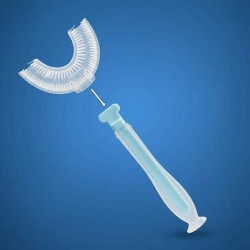 2469 SZCZOTECZKA SILIKONOWA "U" DO ZĘBÓW NIEBIESKA BL246