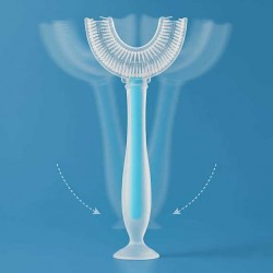 2469 SZCZOTECZKA SILIKONOWA "U" DO ZĘBÓW NIEBIESKA BL246