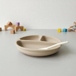 5880 TALERZYK 3-DZIELNY Z PRZYSSAWKAMI BEŻOWY BL588