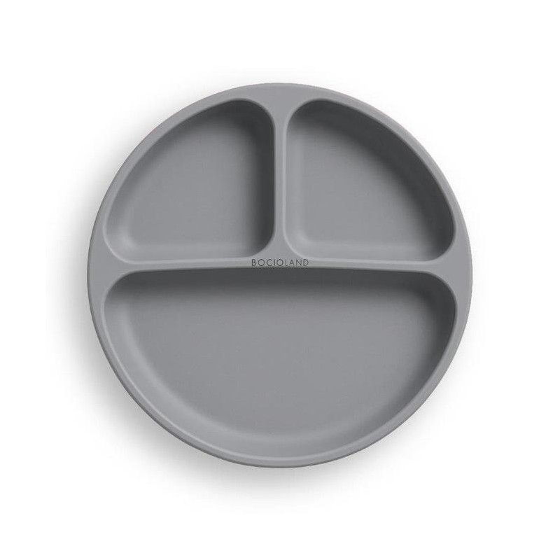 5903 TALERZYK 3-DZIELNY Z PRZYSSAWKAMI CIEMNO SZARY BL590