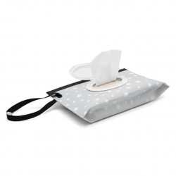 8126 ETUI NA CHUSTECZKI NAWILŻANE SZARE GWIAZDKI  BL812