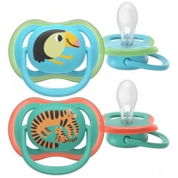 AVENT SCF087/11 Smoczek Ultra Air 6-18m 2 szt. tygryski/tukan