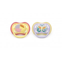 AVENT SCF087/04 Smoczek Ultra Air 0-6m 2 szt. ptak/motyl