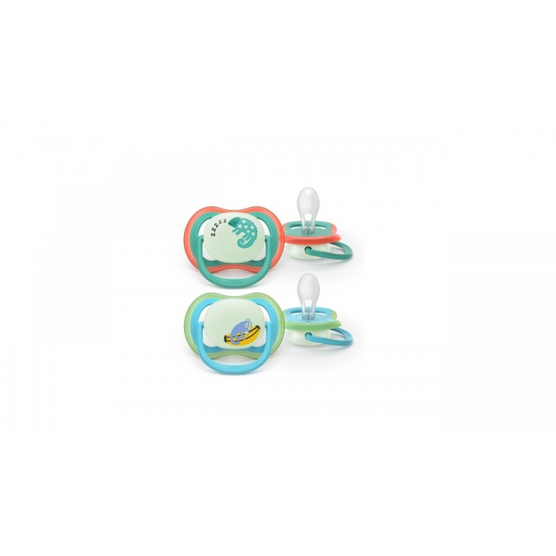 AVENT SCF376/28 Smoczek Ultra Air 6-18m 2 szt. kameleon/małpka