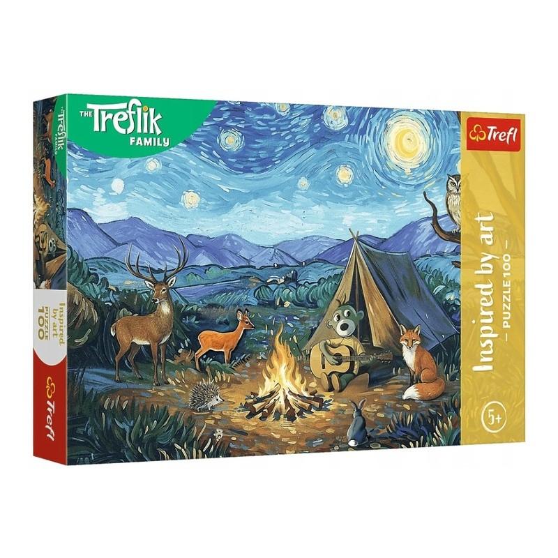 TREFL 16564 Puzzle 100 Przy ognisku / Rodzina Treflików