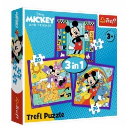 TREFL 34894 Puzzle 3w1 Miki i jego wesoła ekipa