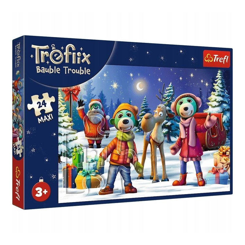 TREFL 14375 Puzzle 24 MAXI Trefliki lepią bałwana
