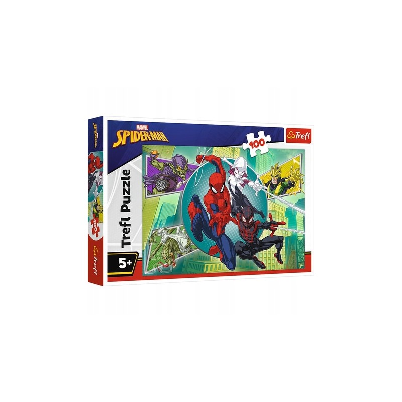 TREFL 16519 Puzzle 100 Pajęcza maska
