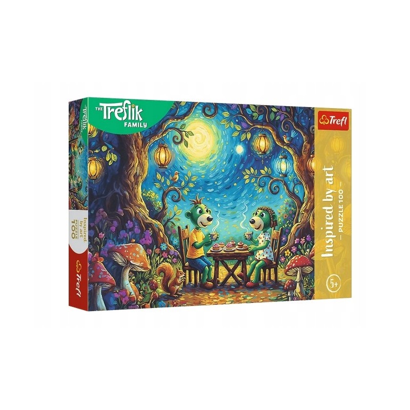 TREFL 16561 Puzzle 100 Spotkanie w kawiarni / Rodzina Treflików