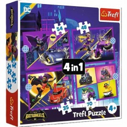 TREFL 34658 Puzzle 4w1 Poznaj Batwheels