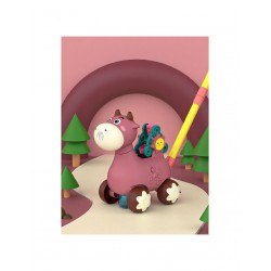 WOOPIE 44886 Pchacz Krówka z dźwiękiem różowy