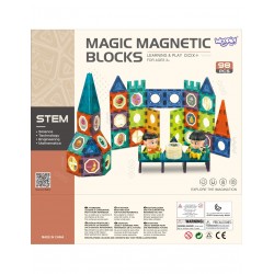 WOOPIE 43056 Klocki magnetyczne zamek 98 el.