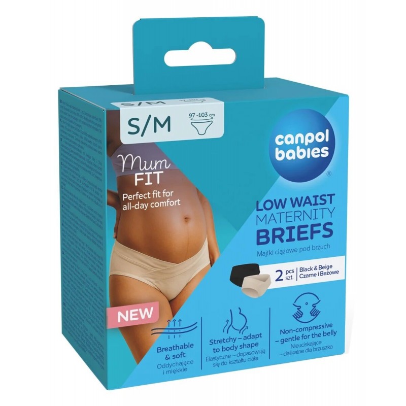 CANPOL 78/018 Mum fit majtki ciążowe pod brzuch rozmiar S/M 2 szt.
